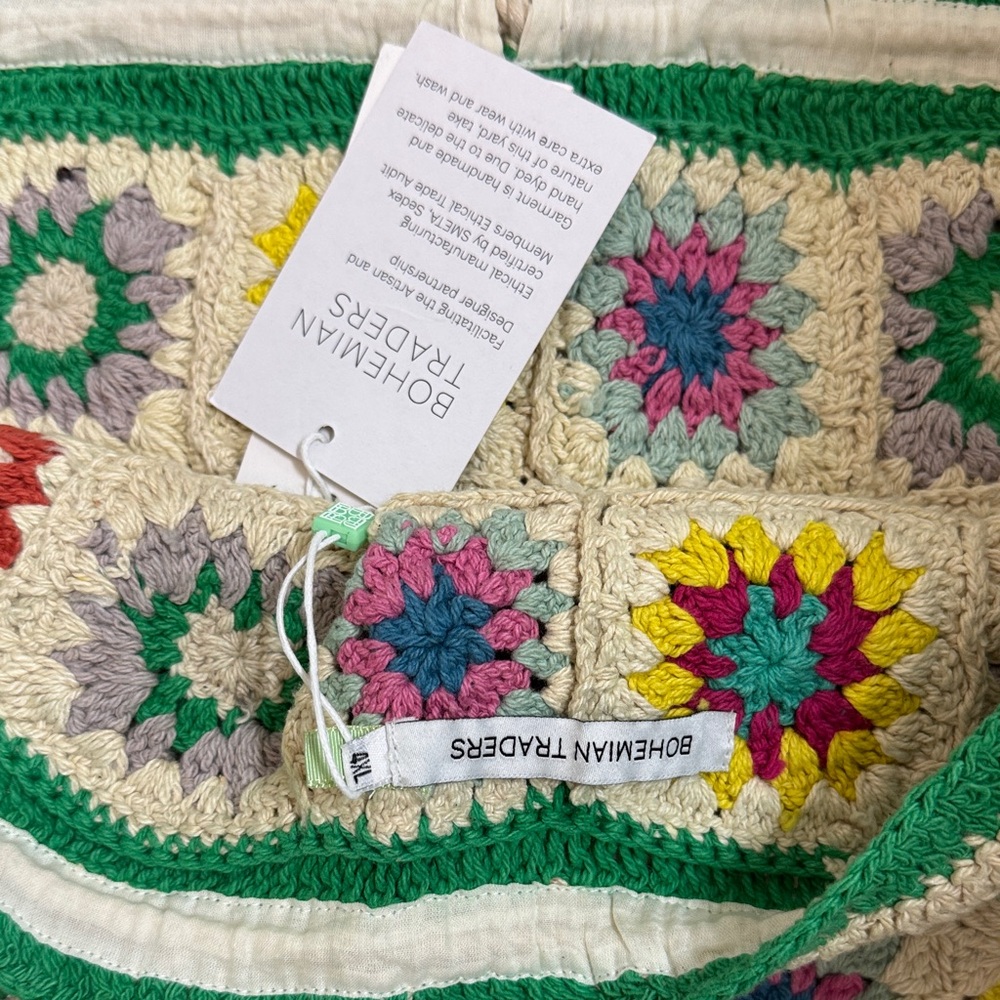 NWT Bohemian Traders Crochet Knit Mini Skirt - Picture 5 of 7